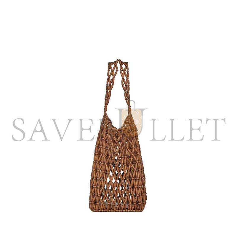 YSL ICARE MEDIUM IN WOOD BEADS 862071KAAAZ9384 (31*28*16cm)